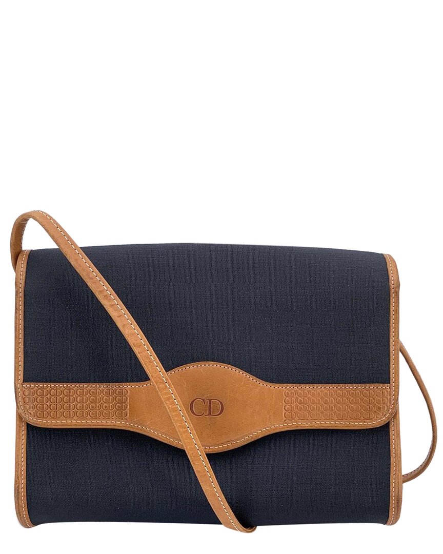 Dior Black Cotton Crossbody (authentic Pre-loved) In Blue