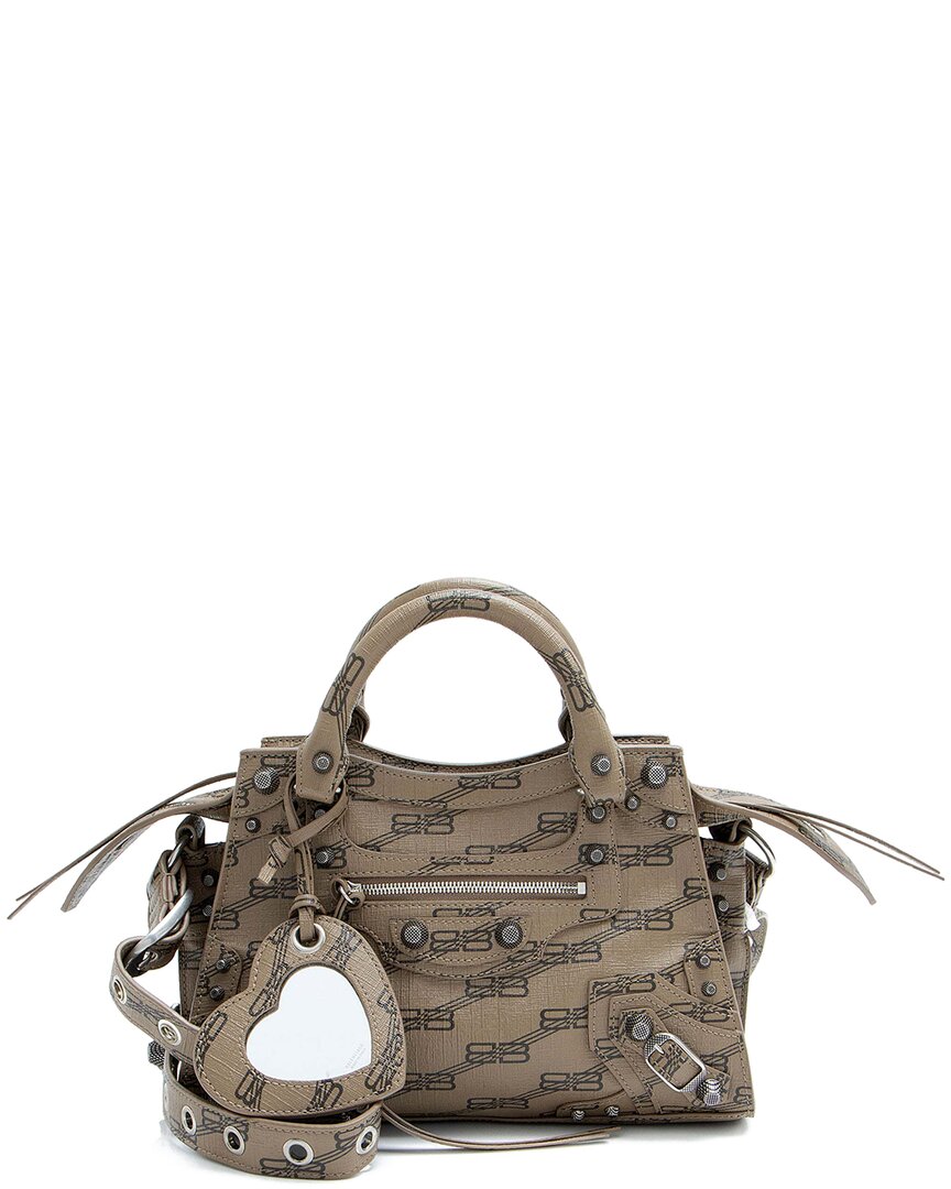 Balenciaga Bb Monogram Canvas Signature Neo Cagole City Xs Satchel (authentic  Pre-loved)