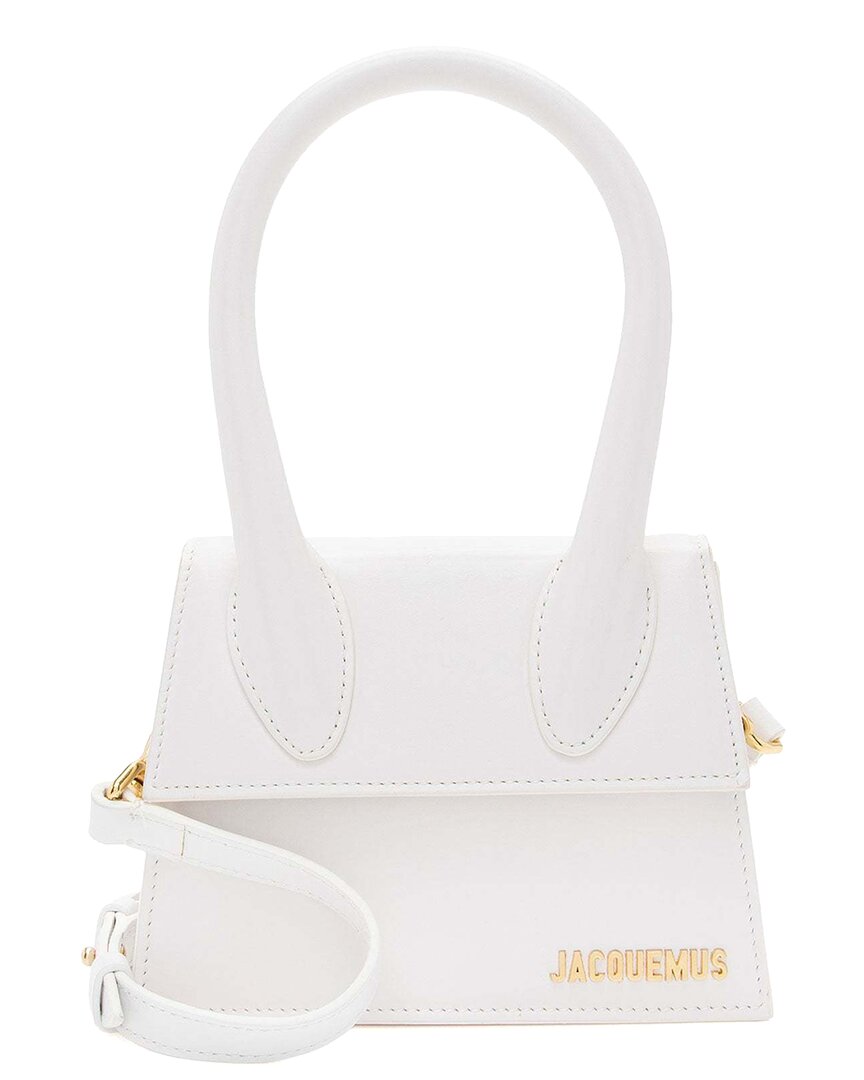 Jacquemus Smooth Leather Le Chiquito Moyen Small Bag (authentic Pre-loved) In White