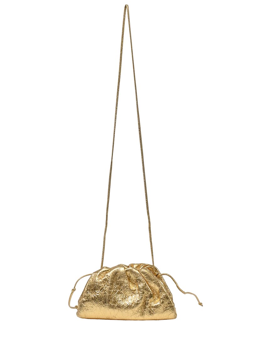 Bottega Veneta Gold Leather Mini The Pouch Bag (authentic Pre-loved)