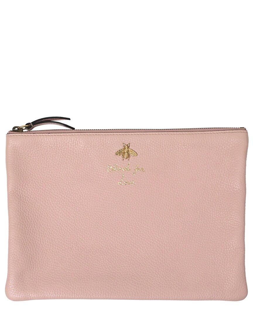 Gucci Blind For Love Zipped Pouch Bag (authentic Pre-loved) In Pink
