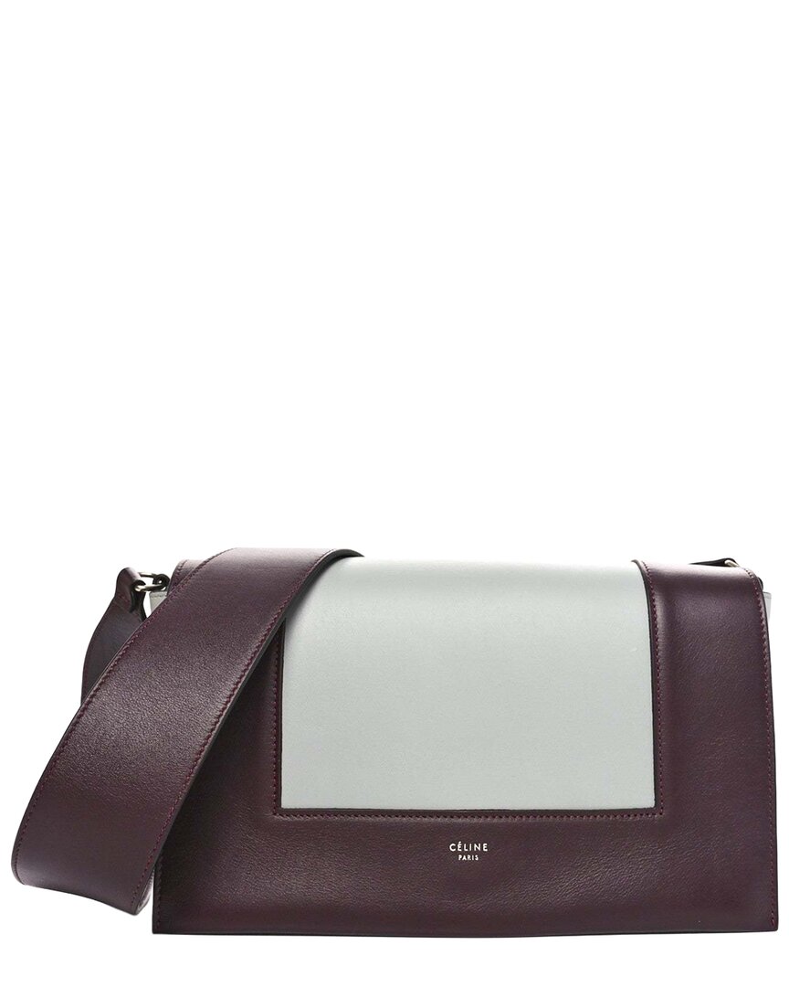 Celine Blue Shiny Smooth Calfskin Leather Medium Frame Shoulder Bag (authentic  Pre-loved) In Brown