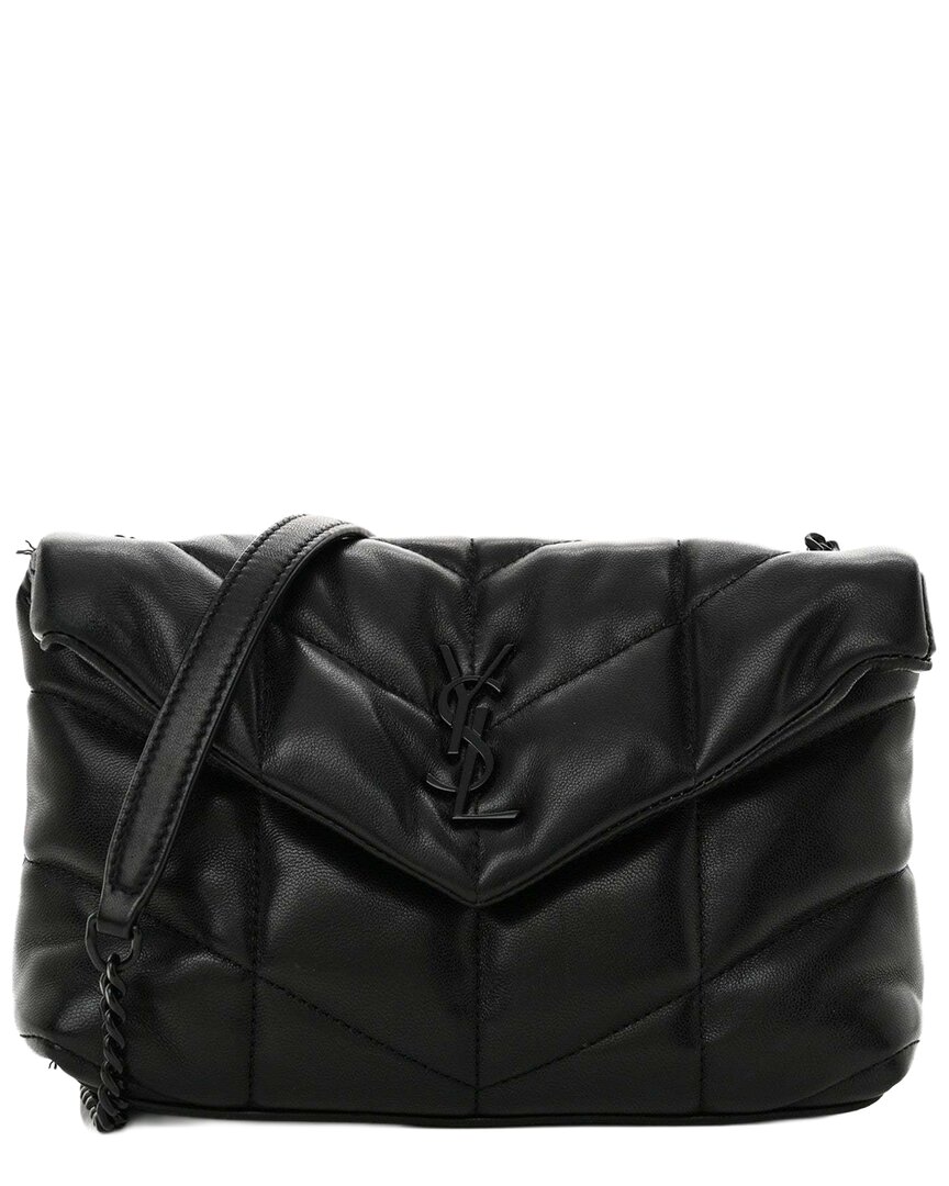 Saint Laurent Loulou Toy Leather Satchel In Black