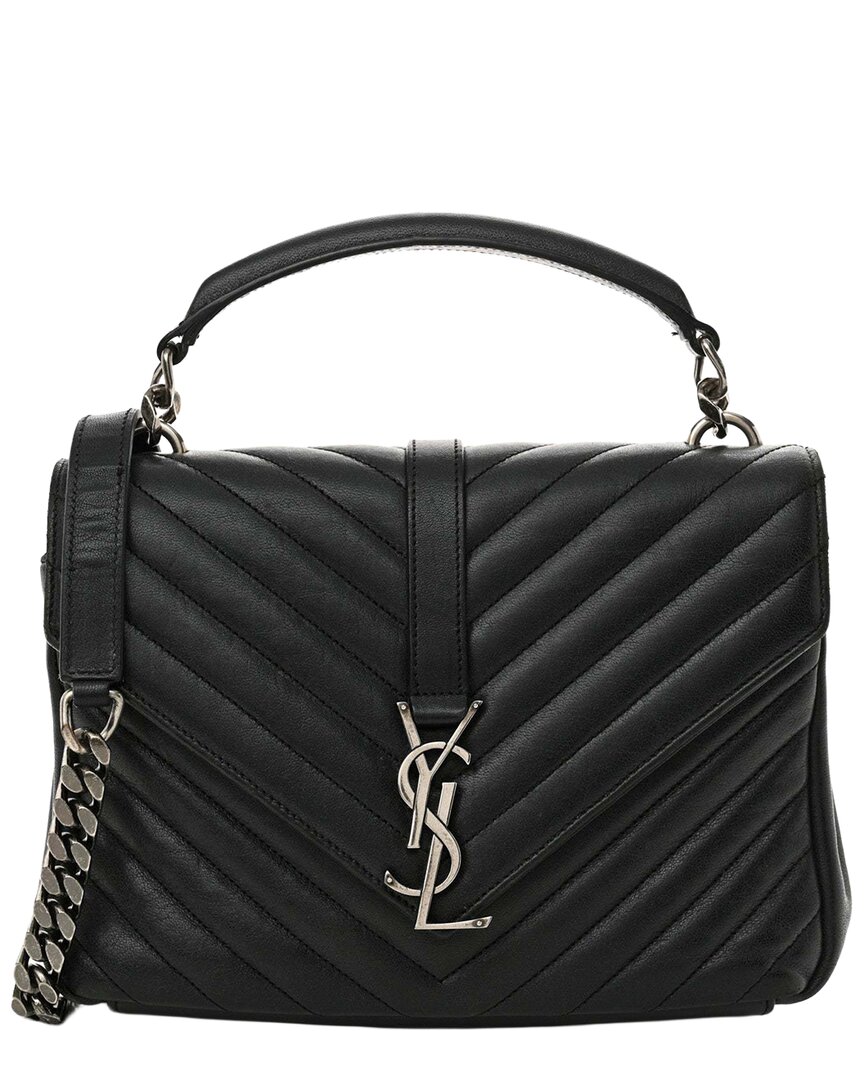 Saint Laurent Medium Leather Satchel