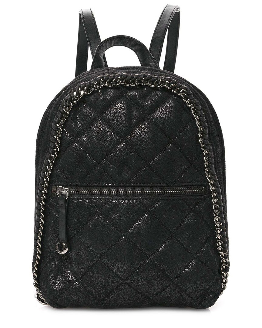 Stella Mccartney Black Leather Quilted Mini Falabella Backpack (authentic Pre-  Loved)