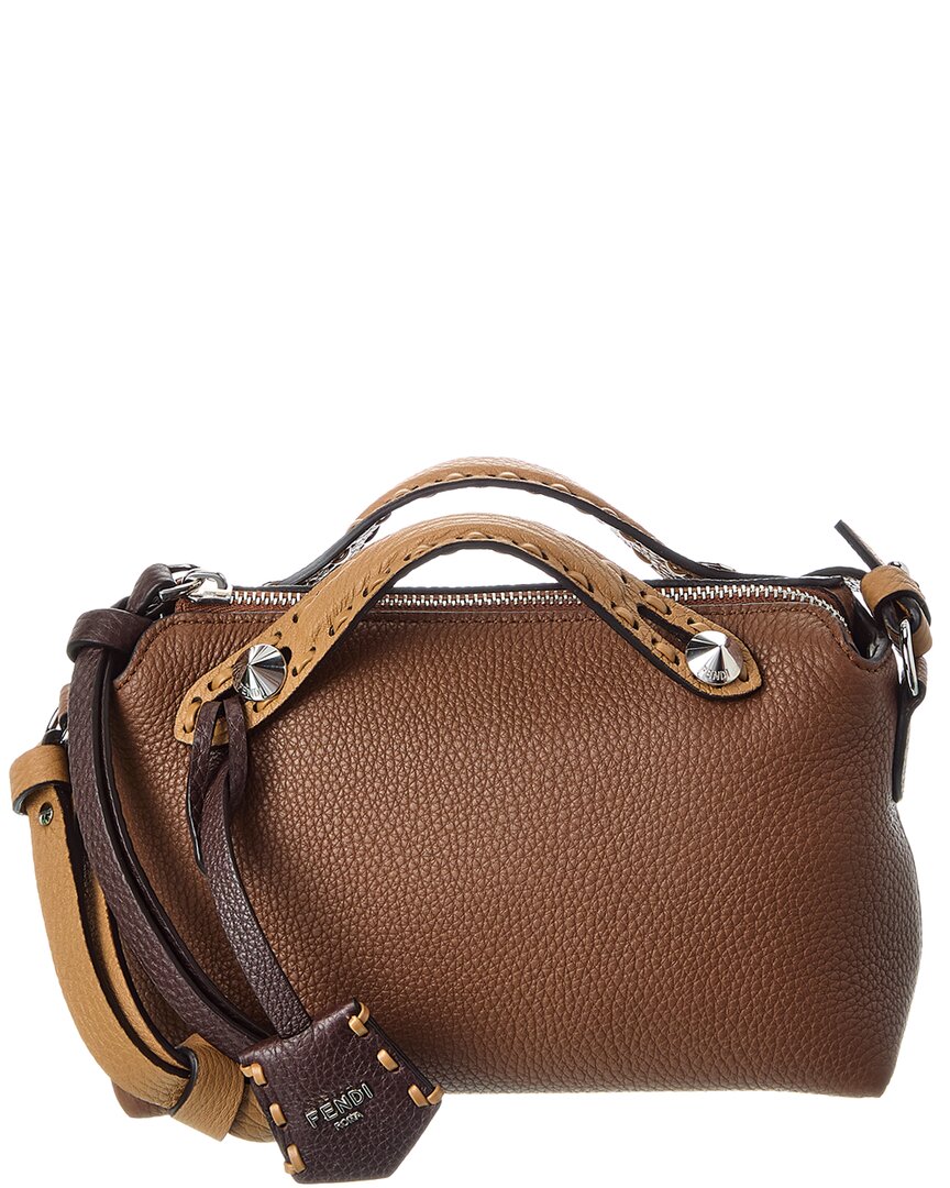Fendi By The Way Selleria Mini Leather Satchel In Brown