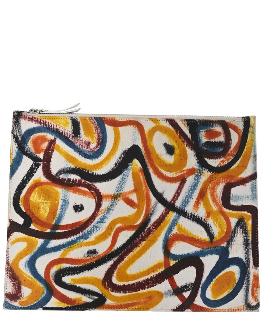 Maison Margiela Graffiti Zipped Pouch Bag (authentic Pre-loved) In Multi
