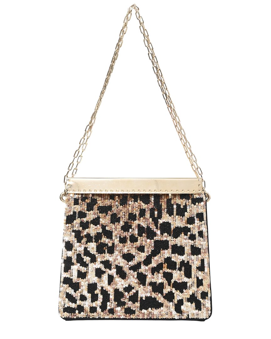 Valentino Garavani Sequined Chain Shoulder Bag (authentic Pre-loved) In Black