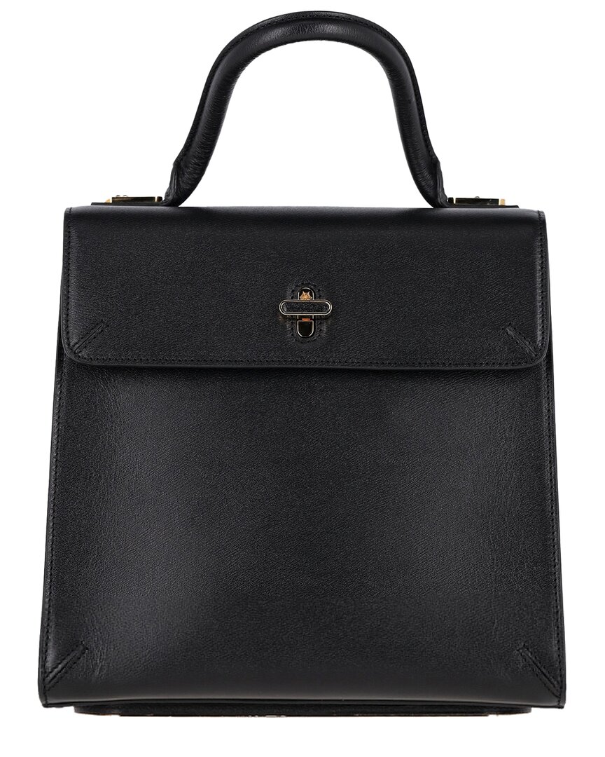 Charlotte Olympia Bogart Top Handle Bag With Gloves In Black Leather In Black