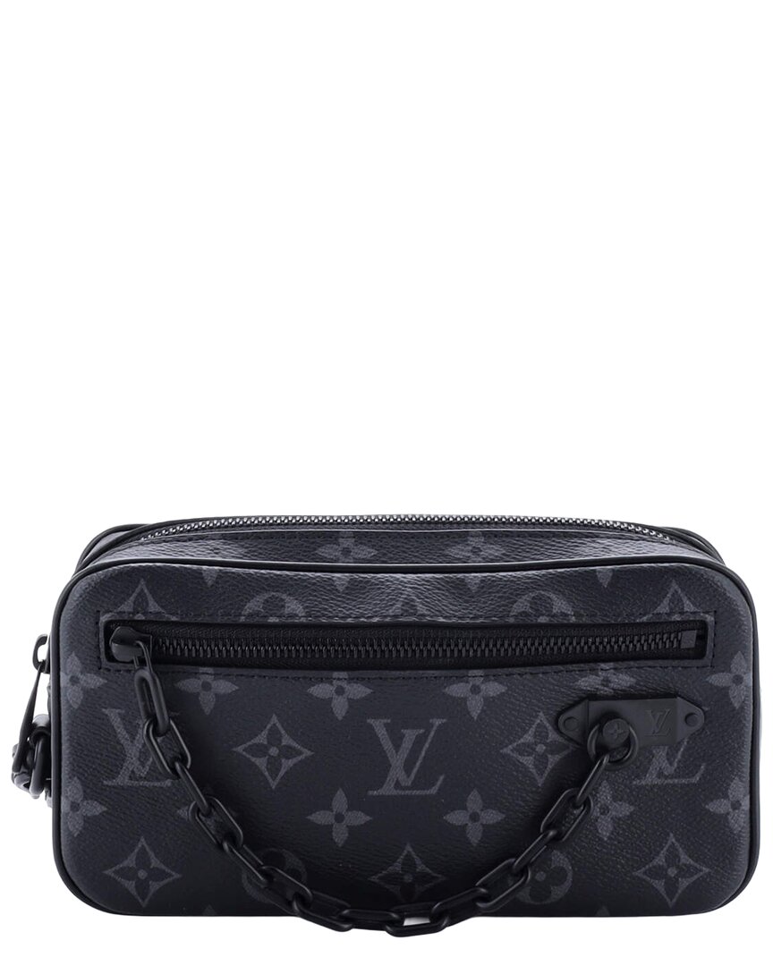LOUIS VUITTON Pre-owned Black Monogram Eclipse Canvas Pochette Volga (authentic Pre- Loved)
