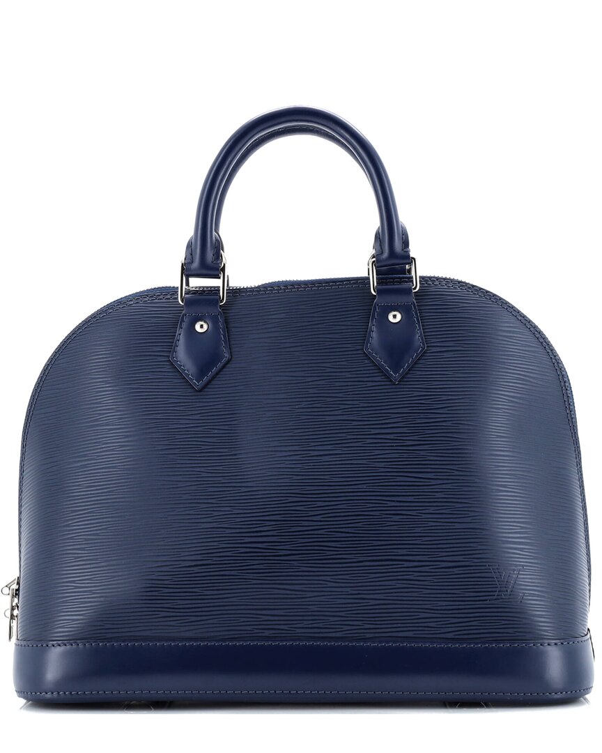 Pre-owned Louis Vuitton Blue Epi Leather Alma Pm (authentic Pre-loved)