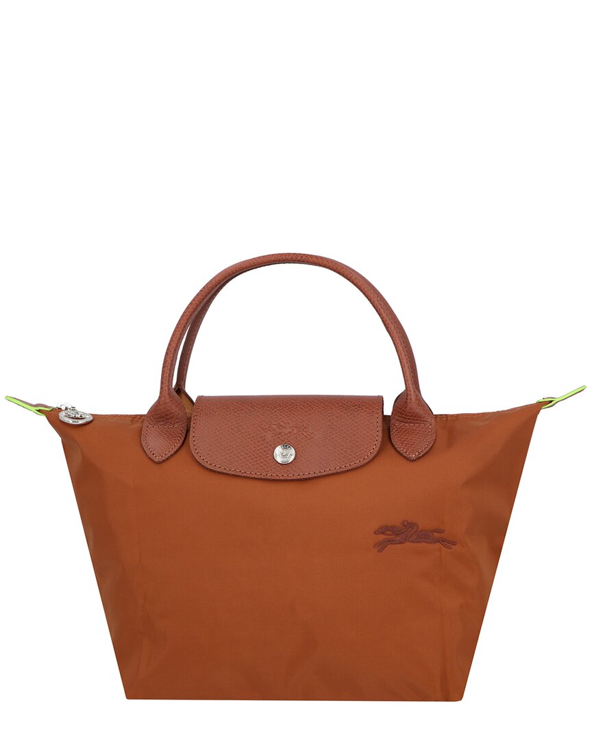 Shop Longchamp Le Pliage Green S Nylon Bag In Brown