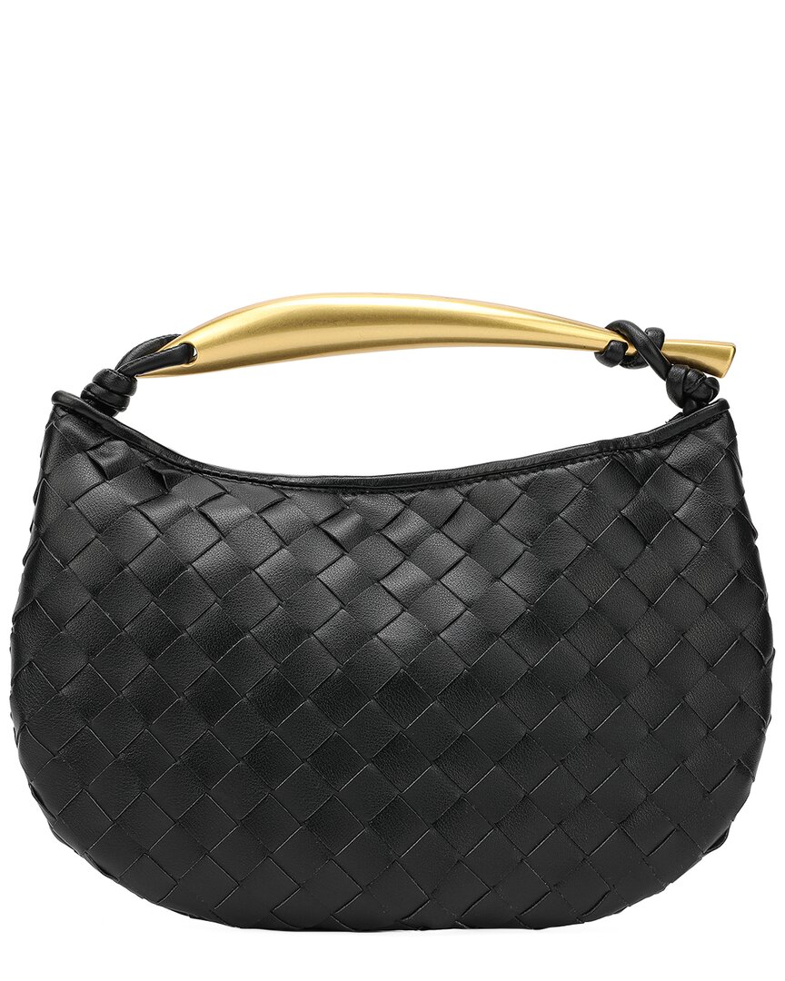 TIFFANY & FRED TIFFANY & FRED PARIS WOVEN LEATHER TOP HANDLE CLUTCH
