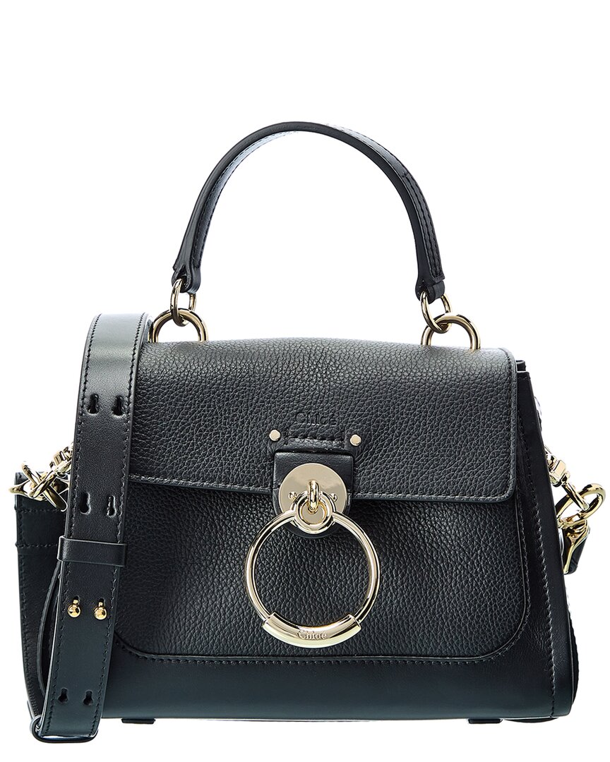 Chloé Chloe Tess Day Mini Leather Shoulder Bag In Black