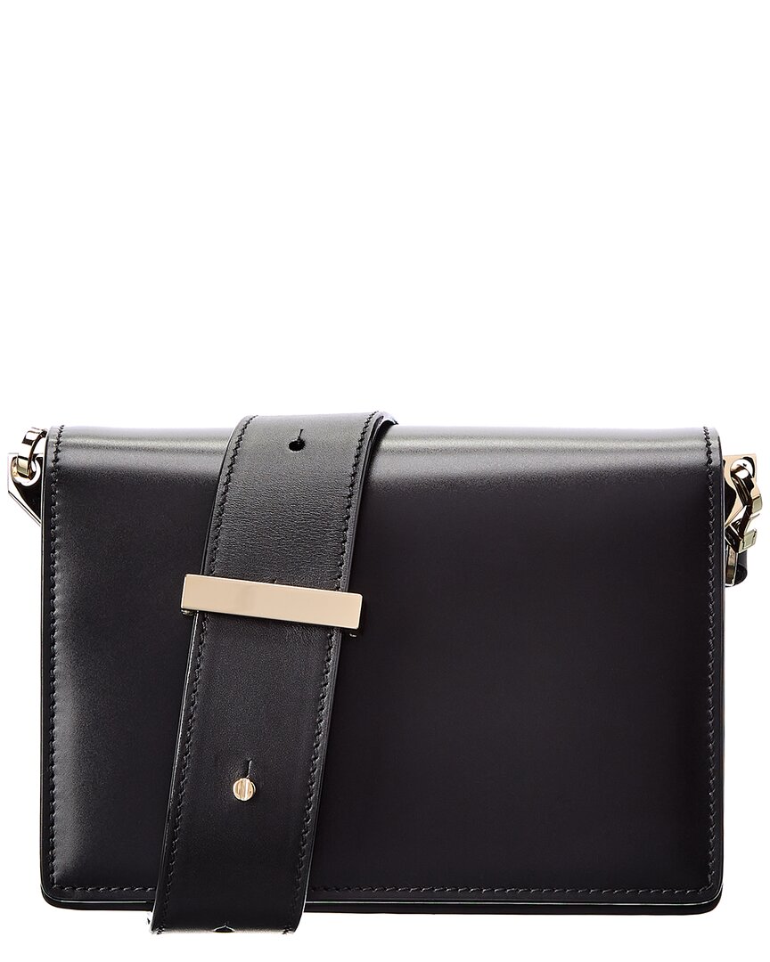 Shop Valextra Swing Small Leather & Suede Shoulder Bag In Black