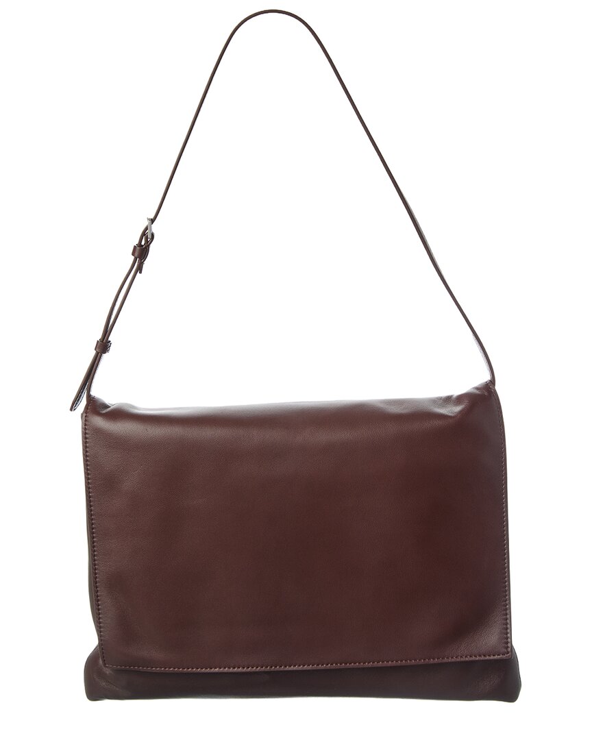 The Row Nan Leather Shoulder Bag In Brown