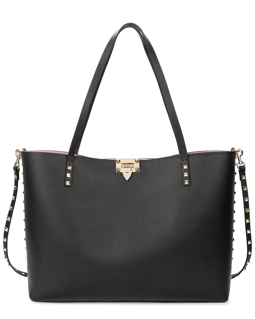 Tiffany & Fred Paris Smooth Leather Tote In Black