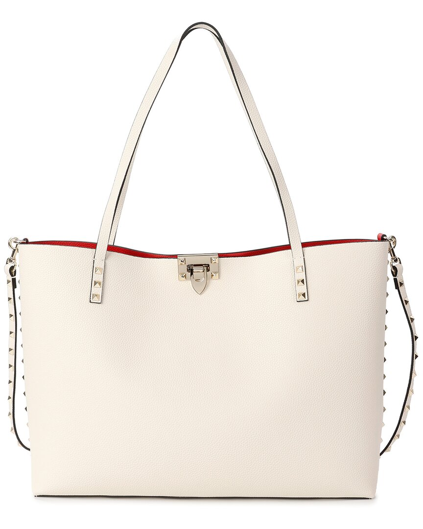 Tiffany & Fred Paris Smooth Leather Tote In White