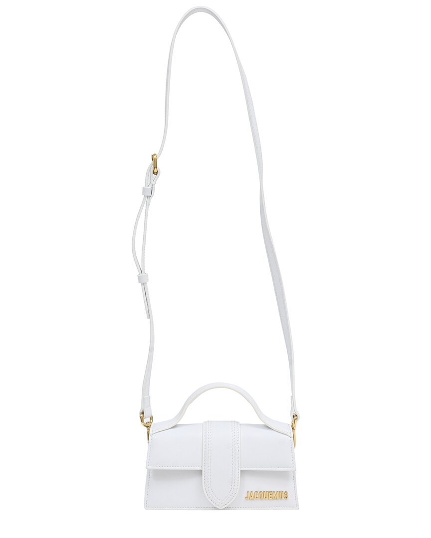 Jacquemus Le Bambino Crossbody Bag In White Leather In White