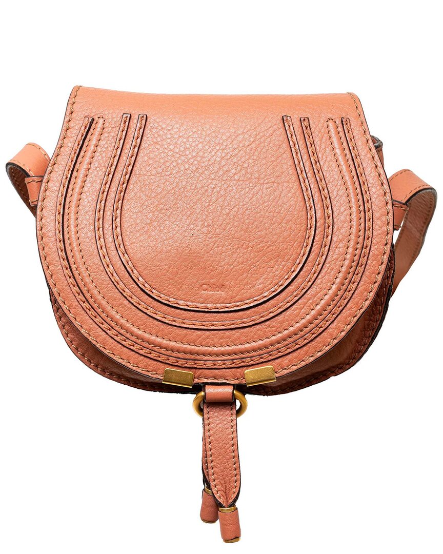 Chloé Pink Leather Marcie Mini Crossbody Bag (authentic Pre-loved)
