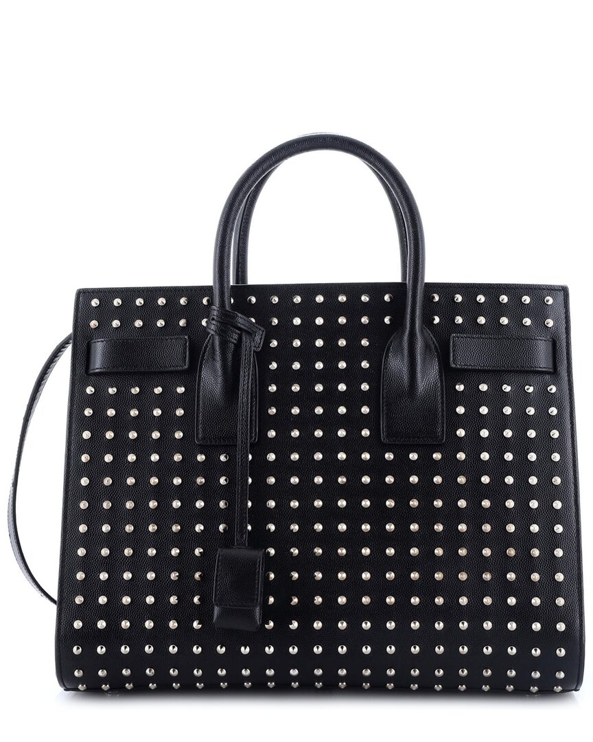 Saint Laurent Black Sheep Leather Sac De Jour Bag Studded Small (authentic  Pre-loved)
