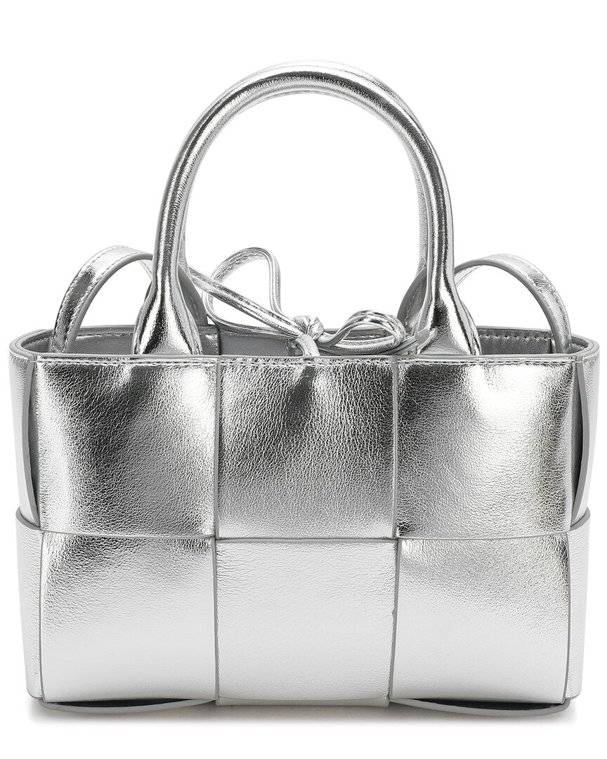 TIFFANY & FRED TIFFANY & FRED PARIS WOVEN SMOOTH LEATHER TOP HANDLE SHOULDER BAG
