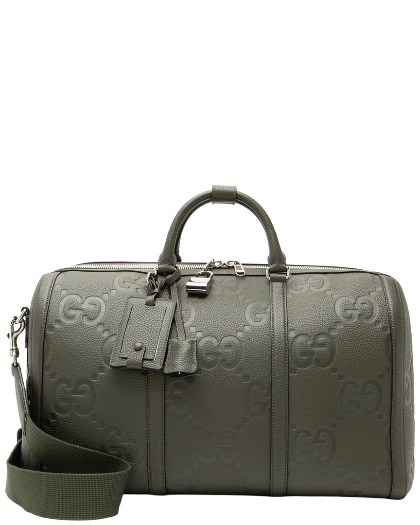 Gucci Green Leather & Nylon Small Duffle (authentic Pre-loved)