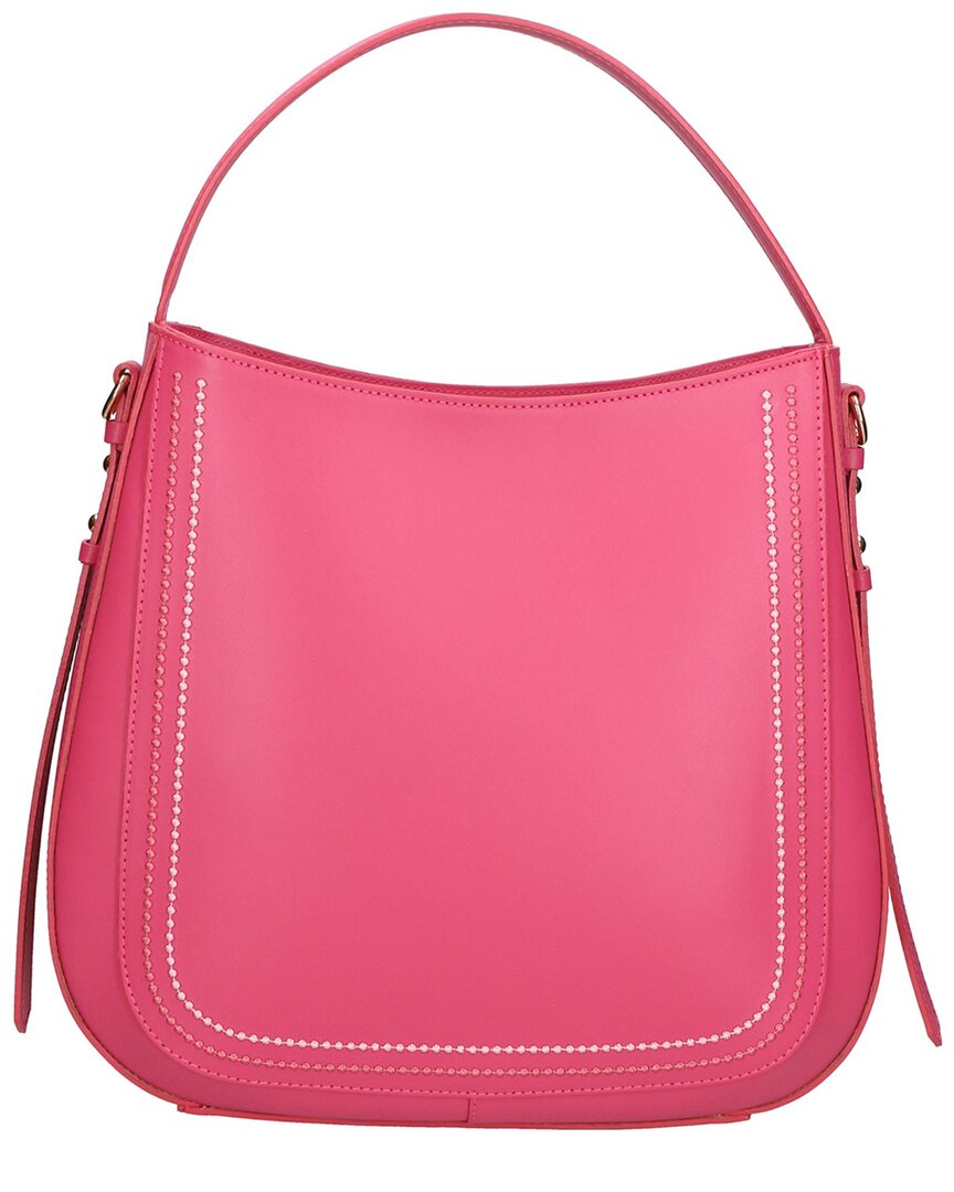 Chiara Ferretti Leather Shoulder Bag In Pink