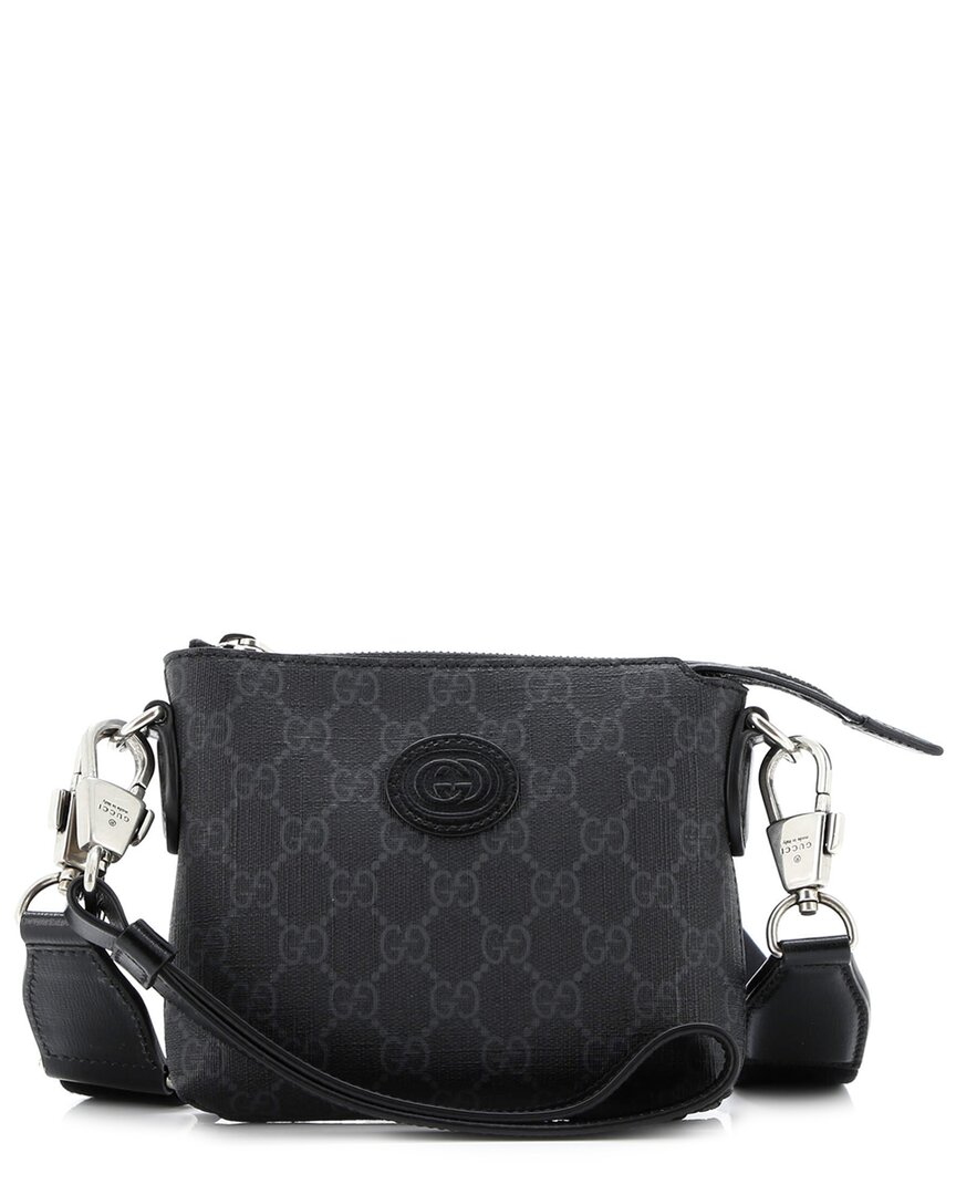 Gucci Interlocking G Patch Wristlet Messenger Bag Gg Coated Canvas Mini  (authentic Pre-loved)