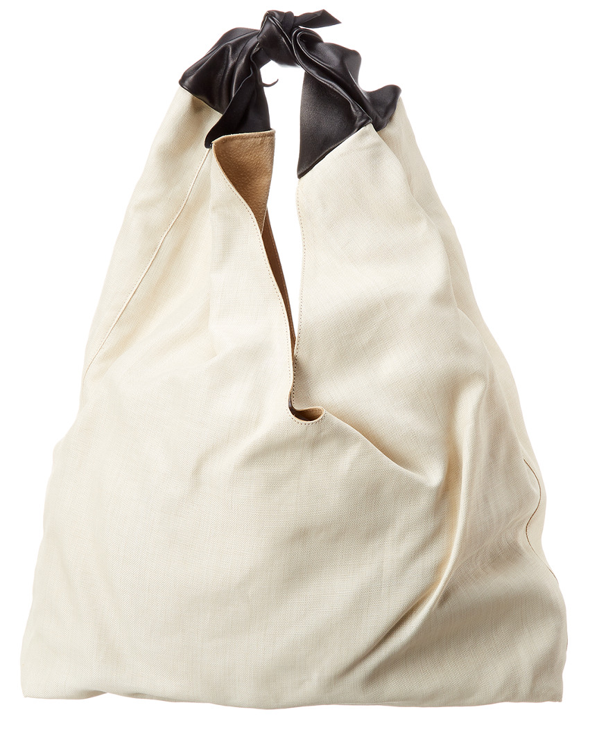 The Row Bindle Knot Raffia & Leather Shoulder Bag Women's ...