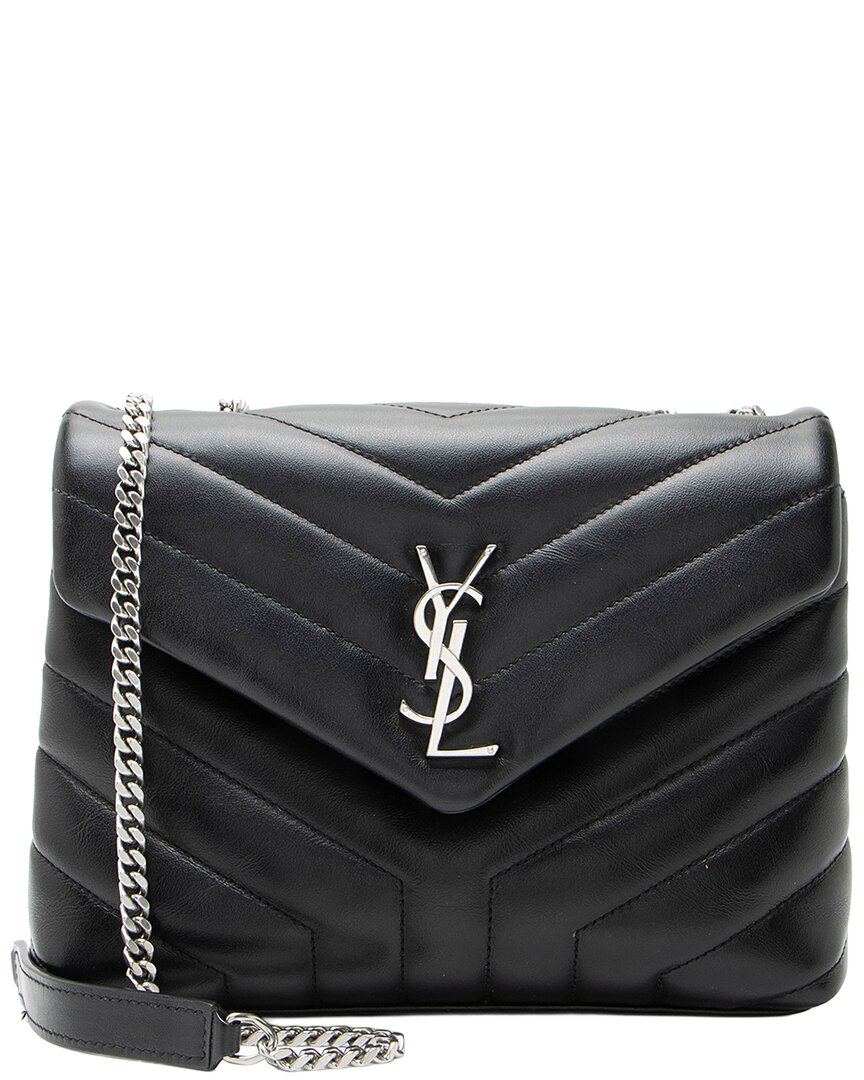 Saint Laurent Black Leather Loulou Chain Small Crossbody (authentic Pre-loved)