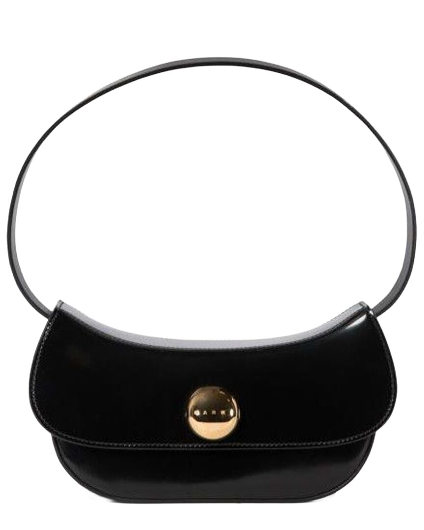 Pre-owned Marni Black Calfskin Butterfly Small Hobo Bag (authentic Pre-loved)