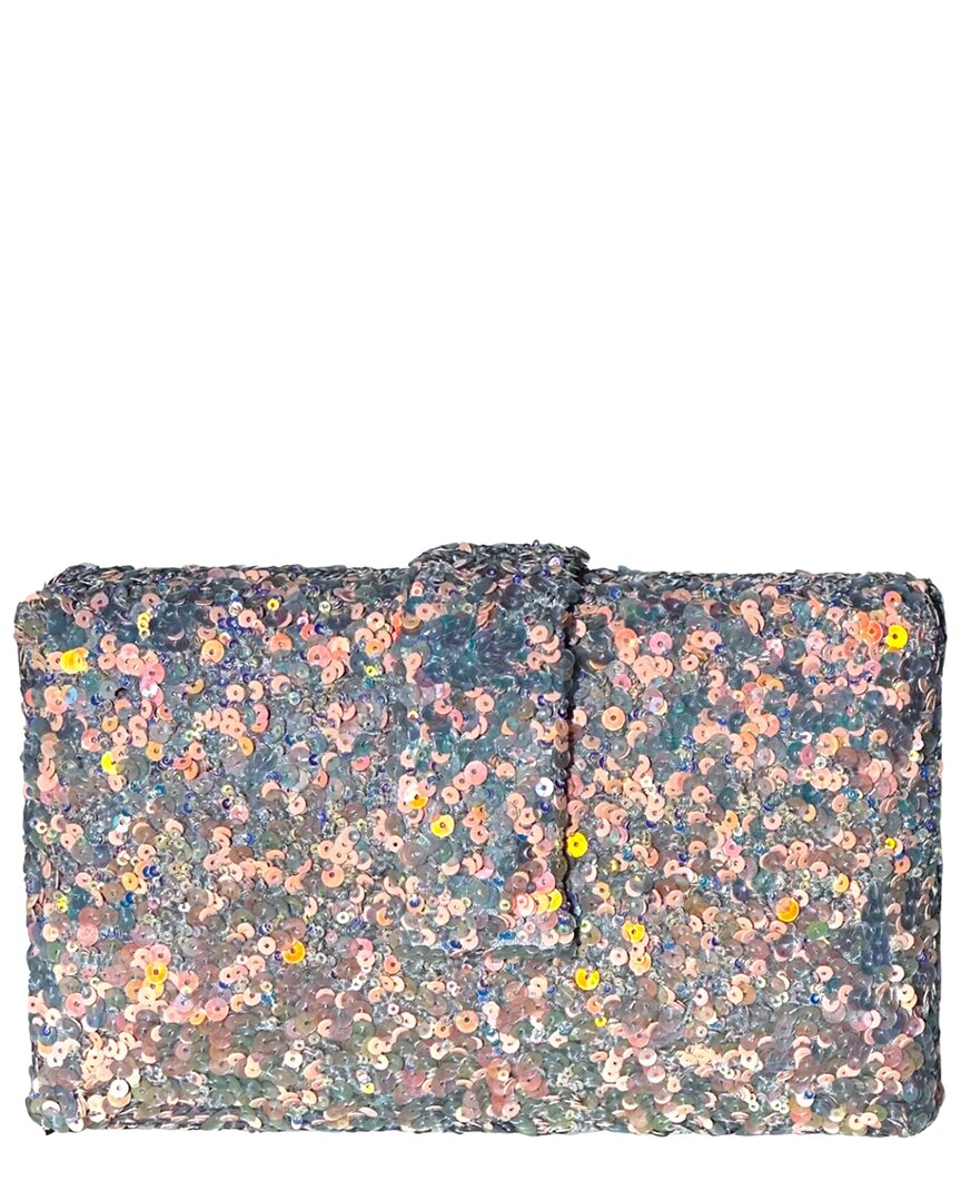 SIMITRI SIMITRI HAND-EMBROIDERED SEQUIN BOX CLUTCH