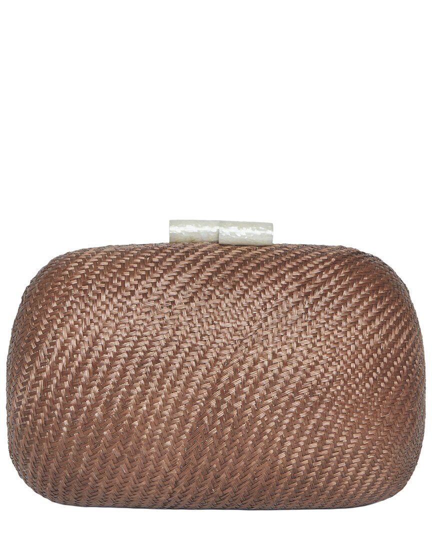 Kayu Mani Straw Clutch In Brown