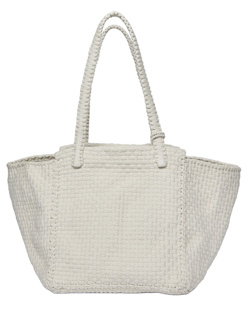 Kayu Soona Upcycled Woven Tote In White
