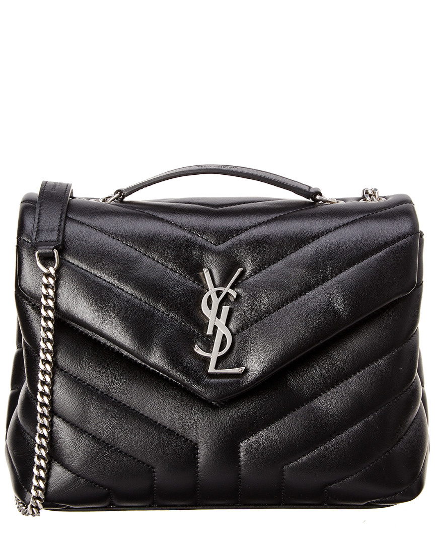 Shop Saint Laurent Loulou Small Matelasse Y Leather Shoulder Bag In Black