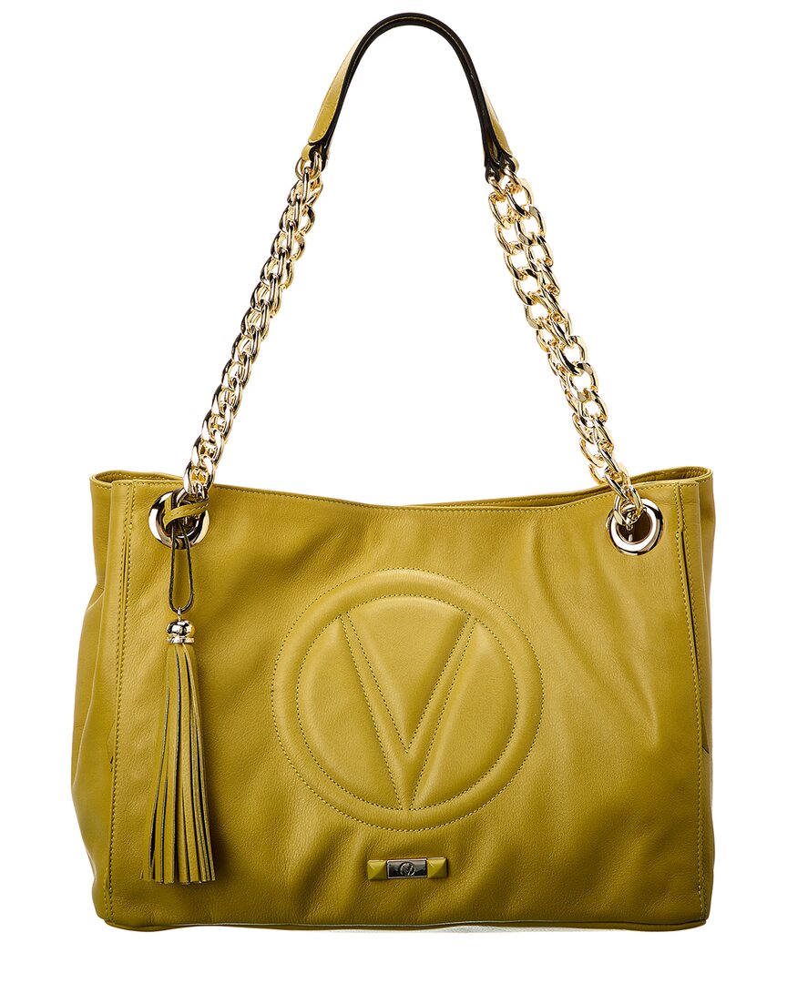 Shop Valentino By Mario Valentino Verra Signature Leather Shoulder Bag In Green