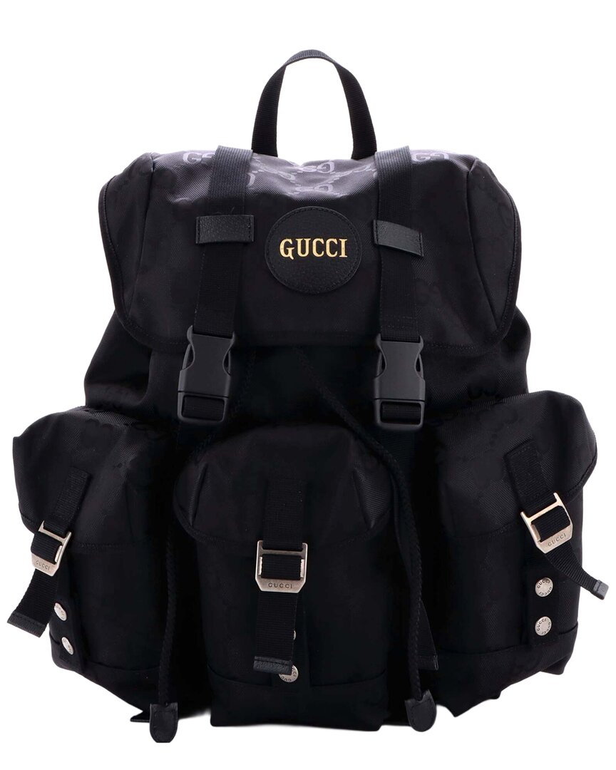 Gucci Off The Grid Backpack Gg Econyl (authentic Pre-loved) In Black