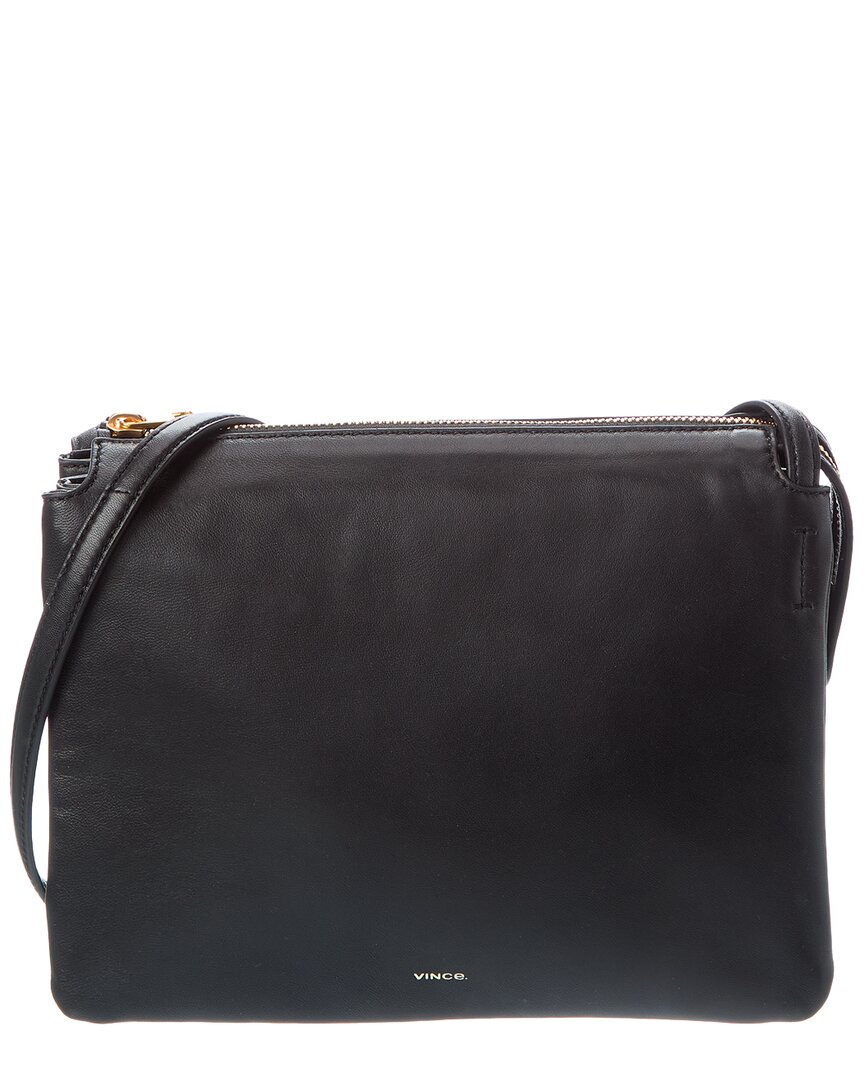Vince Sammi Triple Compartment Leather Swing Pack In Black