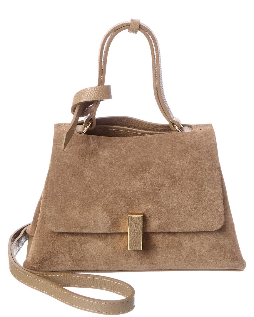 Isabella Rossetti Ella27 Suede Tote In Taupe