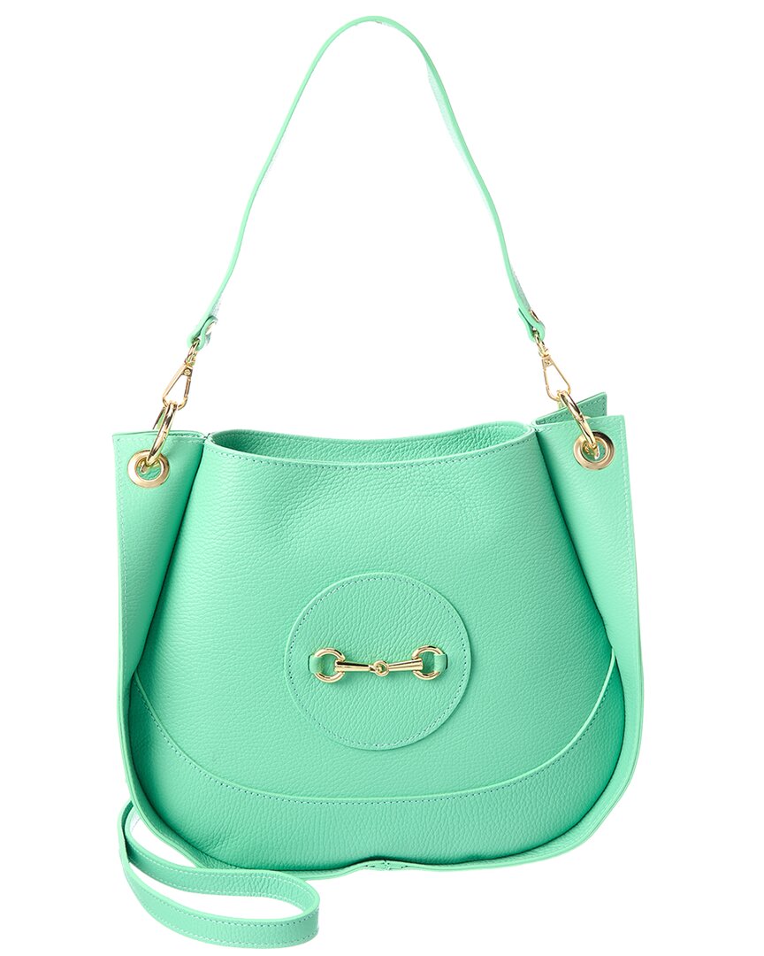 Isabella Rossetti Romy27 Leather Tote In Green