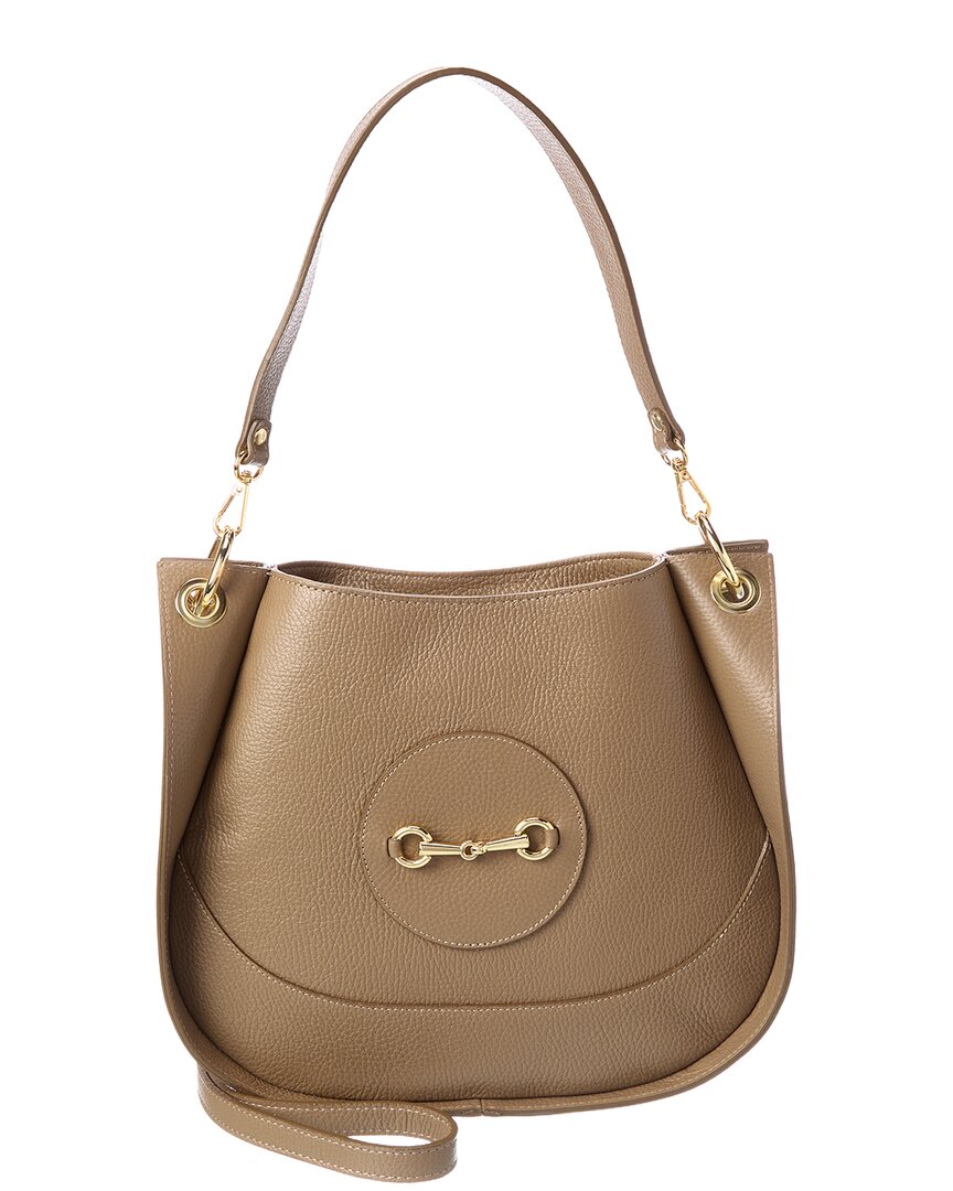 Isabella Rossetti Romy27 Leather Tote In Taupe