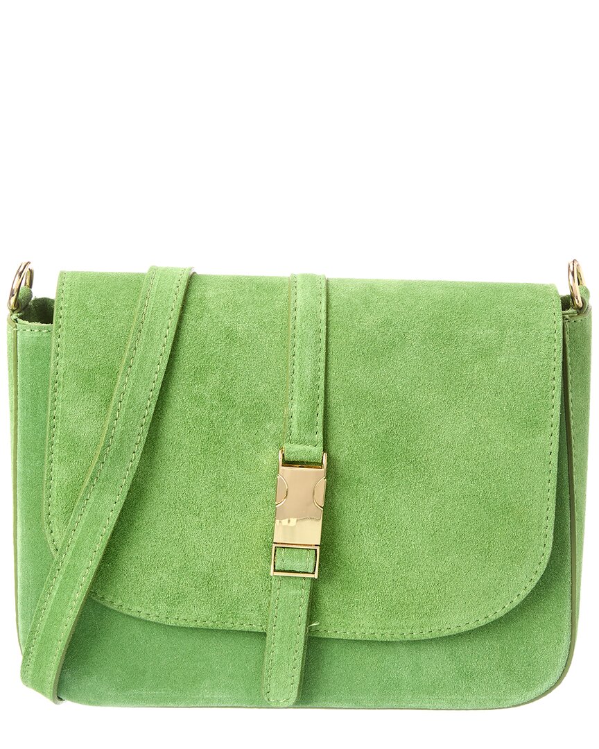 Isabella Rossetti Terra27 Suede Crossbody In Green