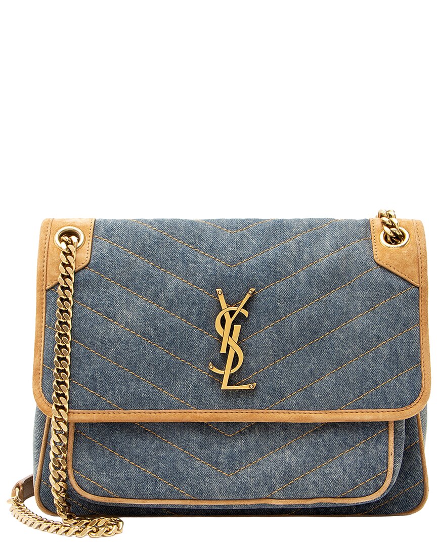 Saint Laurent Blue & Brown Denim