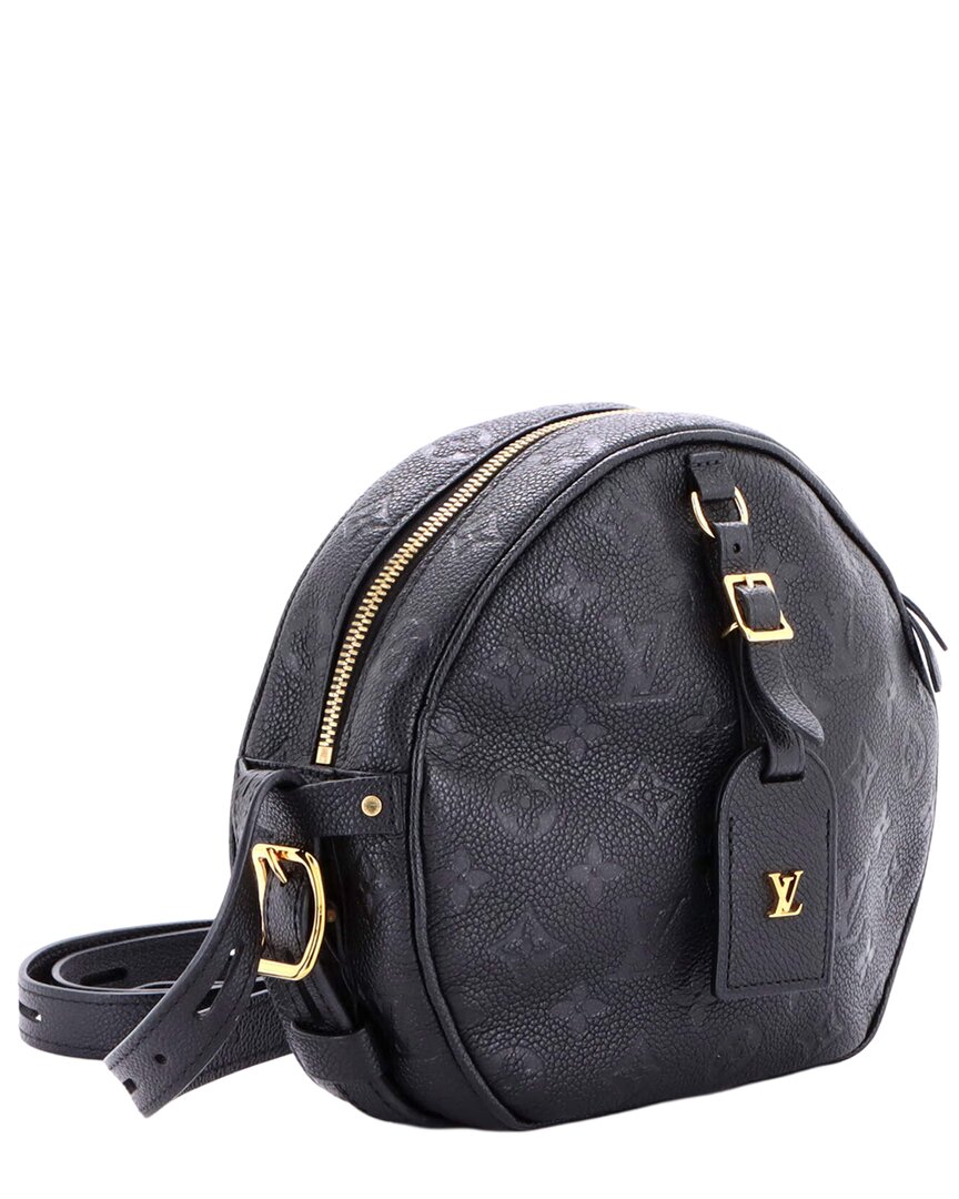 Louis Vuitton Black Monogram Empreinte Boite Chapeau Souple Mm (authentic Pre- Loved) In Black/black