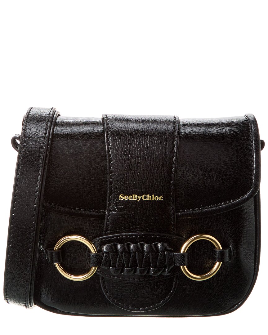 See By Chloé See By Chloe Saddie Leather Shoulder Bag In Black