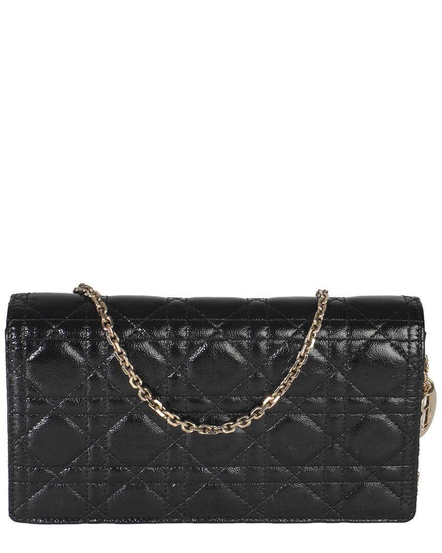 Dior Black Leather Cannage Lady  Pouch (authentic Pre-loved)