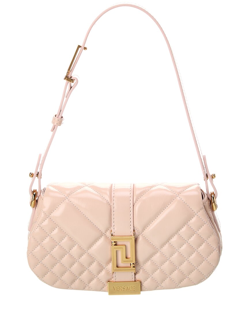 Versace Mini Leather Shoulder Bag In Pink