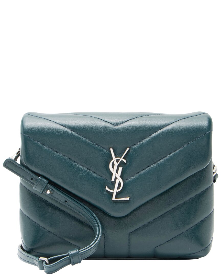 Saint Laurent Green Calfskin Loulou Toy Crossbody (authentic Pre-loved)