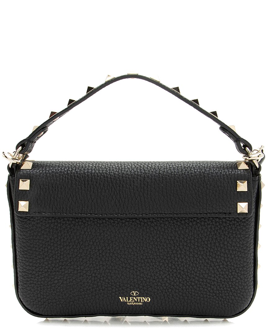 Valentino Garavani Valentino Black Calfskin Rockstud Pouch (authentic Pre-loved)